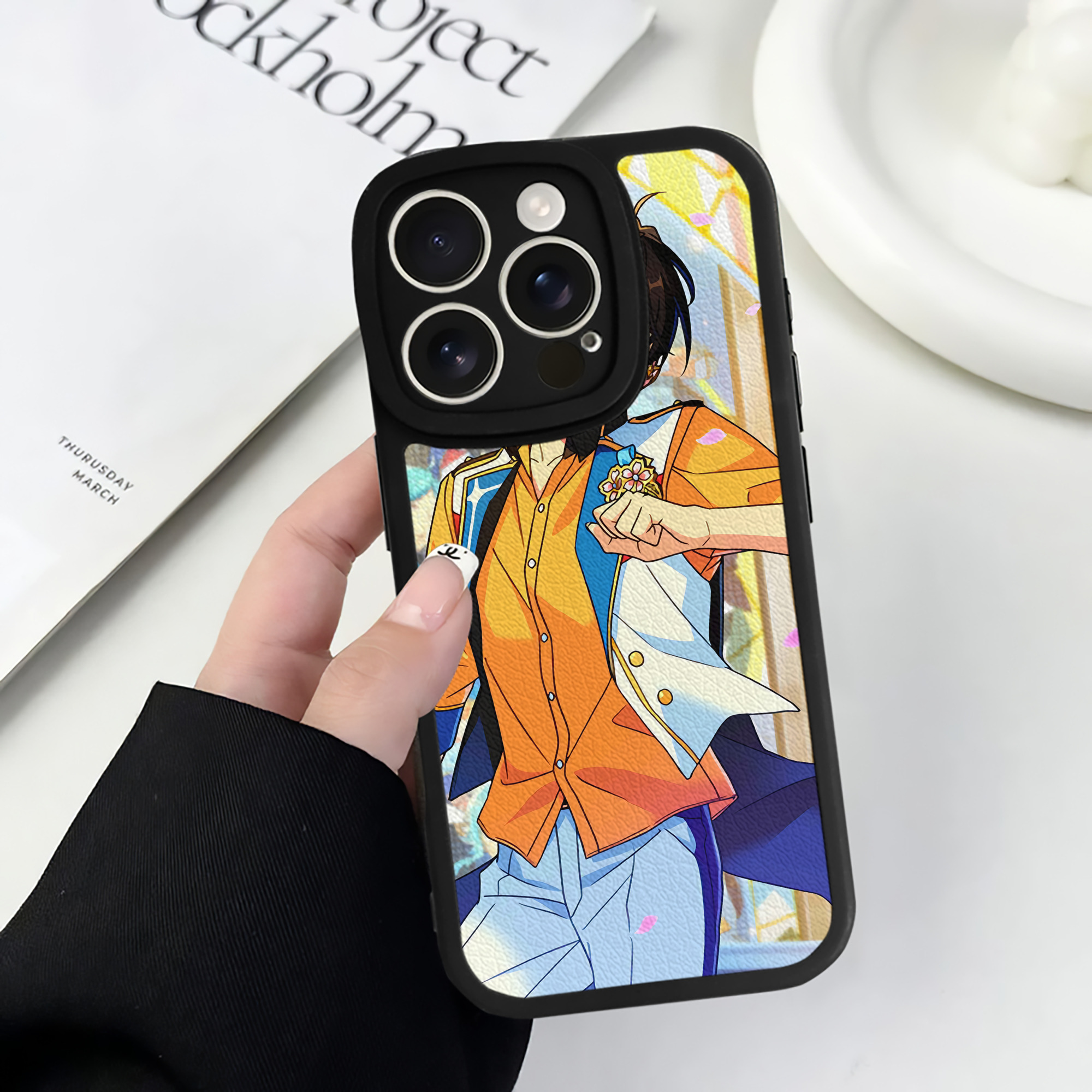 （画像用） あんさんぶるスターズ! Ensemble Stars 【iPhone 16シリーズ対応】シリコンスマホケース（レザー調） 材質：シリコン